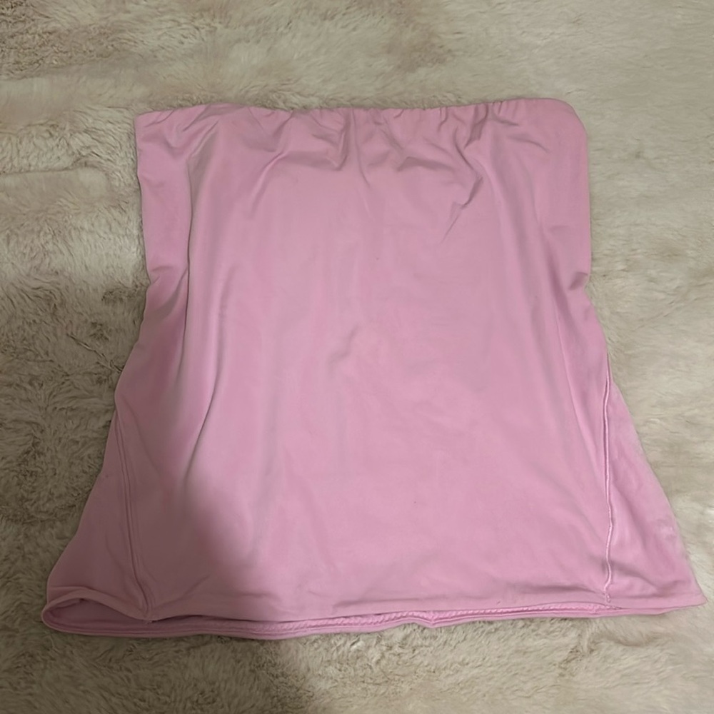 Pink lululemon strapless top
